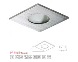 LM 710/1 IP OPRAWA HALOGENOWA LED WPUSZCZANA OCZKO ALUMINIUM DRAPANE MR16 GU10 GU5,3 HERMETYCZNA IP44