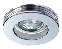 PP Design 515 CH OPRAWA HALOGENOWA LED WPUSZCZANA OCZKO SZKŁO 3CM PRZEZROCZYSTY CHROM MR16 GU10 GU5,3