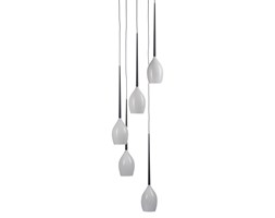Lampa Wisząca Izza 5 Azzardo styl retro vintage metal szkło