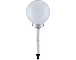 Lampa zewnętrzna LED SOLAR KULKA 70CM Globo styl klasyczny tworzywo sztuczne srebrny biały 3378