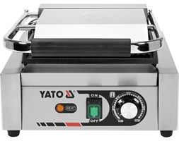 ELEKTRYCZNY GRILL KONTAKTOWY 1/2 RYFLOWANY X 1/2 PŁASKI 32CM 1,8KW Yato YG-04556
