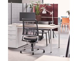 Biurko Modulus rama 4 nogi 1200x800 mm biała rama dąb