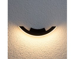 Grafitowa zewnętrzna lampa ścienna LED HALF
