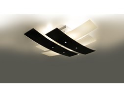SOLLUX Designerska Lampa Szklany Plafon Na Sufit ANDREA 50 Czarny