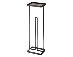 Czarny stojak na papier toaletowy z półeczką YAMAZAKI Tower