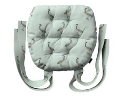 Dekoria Siedzisko Marcin na krzesło, szare gęsi na miętowym tle, 40 × 37 × 8 cm, Flowers