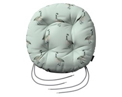 Dekoria Siedzisko Adam na krzesło, szare gęsi na miętowym tle, fi 37 × 8 cm, Flowers