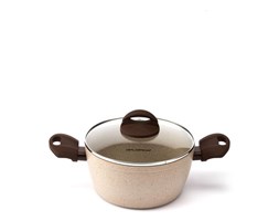 Garnek Lava Stone Aluminium, 7 l, beż/brąz