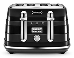 DeLonghi cta4003.BK avvolta 4 kromka toster 1800 W 2 lata gwarancji Czarny
