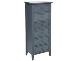 Komoda sosnowa z 6 szufladami, szafka, regał, kolor szary