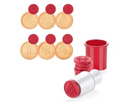 Pieczątka do ciastek DELICIA, 6 wzorów, motywy bożonarodzeniowe