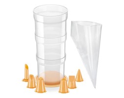 Stojak z dyszami i woreczki do dekorowania DELICIA