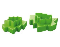 Dwustronne foremki do wykrawania, choinki DELICIA, 4 rozmiary