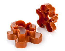 Dwustronne foremki do wykrawania, figurki DELICIA, 4 rozmiary