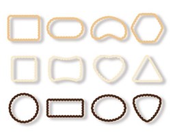 Foremki do wykrawania herbatników DELICIA, 12 szt.