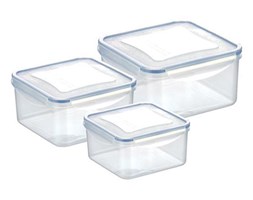 Pojemnik FRESHBOX, 3 szt., kwadratowy, mały