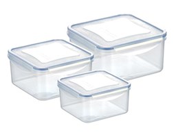 Pojemnik FRESHBOX, 3 szt., kwadratowy, duży