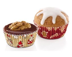 Mini papilotki DELICIA, ¤ 4 cm, 100 szt. - Bożonarodzeniowe