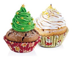 Papilotki DELICIA, ¤ 6 cm, 60 szt. - Bożonarodzeniowe