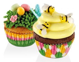 Mini papilotki DELICIA, ¤ 4cm, 100 szt. - Wiosenne