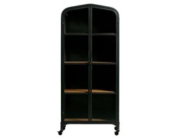 Woood :: Kredens Lori metalowy z drewnianymi półkami