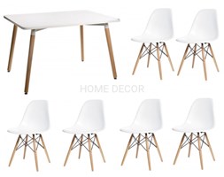 ZESTAW STÓŁ PARIS 120x80 CM + 6 KRZESEŁ 4 KOLORY NA NOGACH BUKOWYCH DSW DSR