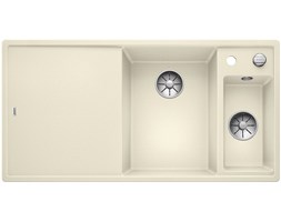 BLANCO AXIA III 6 S Silgranit PuraDur Jaśmin prawa, korek auto., InFino, deska szkło białe, odsączarka stalowa 523478 - tel. 22 266 82 20 prezenty od