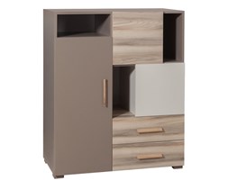 Komoda Kreo 7 Kreo Dolmar Jesion Ładoga, Szampański, Szary Truflowy