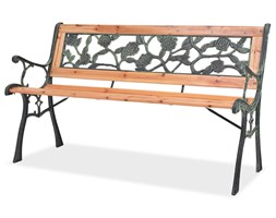 vidaXL Ławka ogrodowa, 122 cm, drewniana