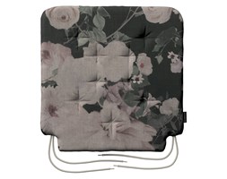 Dekoria Siedzisko Olek na krzesło, Jasne kwiaty na czarnym tle, 42 × 41 × 3,5 cm, Linen