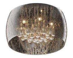 Plafon LAMPA sufitowa RAIN C0076-05L-F4K9 Zumaline szklana OPRAWA z kryształkami CRYSTAL deszcz krople rain przydymione