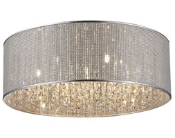 Kryształowa LAMPA sufitowa BLINK C0173-07W Zumaline okrągła OPRAWA plafon crystal chrom przezroczysta