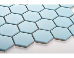 Hexagon duży, błękitny, matowy