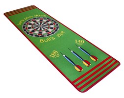 vidaXL Dywanik z tarczą do dart 79x237 cm zielony i czerwony