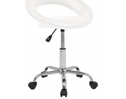 vidaXL Stołek obrotowy do salonu kosmetycznego, sztuczna skóra, biały