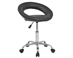 vidaXL Stołek obrotowy do salonu kosmetycznego, sztuczna skóra, czarny