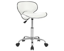 vidaXL Stołek obrotowy do salonu kosmetycznego, sztuczna skóra, biały