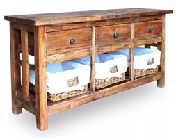 vidaXL Kredens, lite drewno z odzysku, 100x30x50 cm