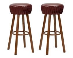 vidaXL Krzesła barowe, 2 szt., sztuczna skóra, brązowe