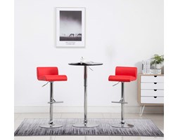 vidaXL Krzesła barowe, 2 szt., sztuczna skóra, czerwone