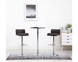 vidaXL Krzesła barowe, 2 szt., sztuczna skóra, brązowe