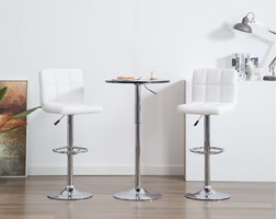 vidaXL Krzesła barowe, 2 szt., sztuczna skóra, białe