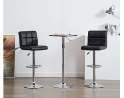 vidaXL Krzesła barowe, 2 szt., sztuczna skóra, czarne