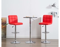 vidaXL Krzesła barowe, 2 szt., sztuczna skóra, czerwone