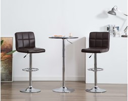 vidaXL Krzesła barowe, 2 szt., sztuczna skóra, brązowe