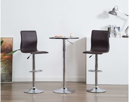 vidaXL Krzesła barowe, 2 szt., sztuczna skóra, brązowe