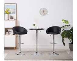 vidaXL Krzesła barowe, 2 szt., sztuczna skóra, czarne