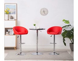vidaXL Krzesła barowe, 2 szt., sztuczna skóra, czerwone