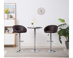 vidaXL Krzesła barowe, 2 szt., sztuczna skóra, brązowe