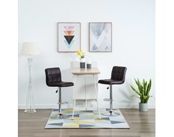 vidaXL Krzesła barowe, 2 szt., sztuczna skóra, brązowe